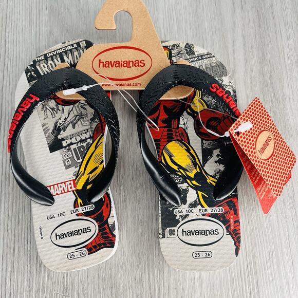 Iron Man - Havaianas & Marvel Comics Size 10 FlipFlops Sandals NWT - Picture 3 of 10